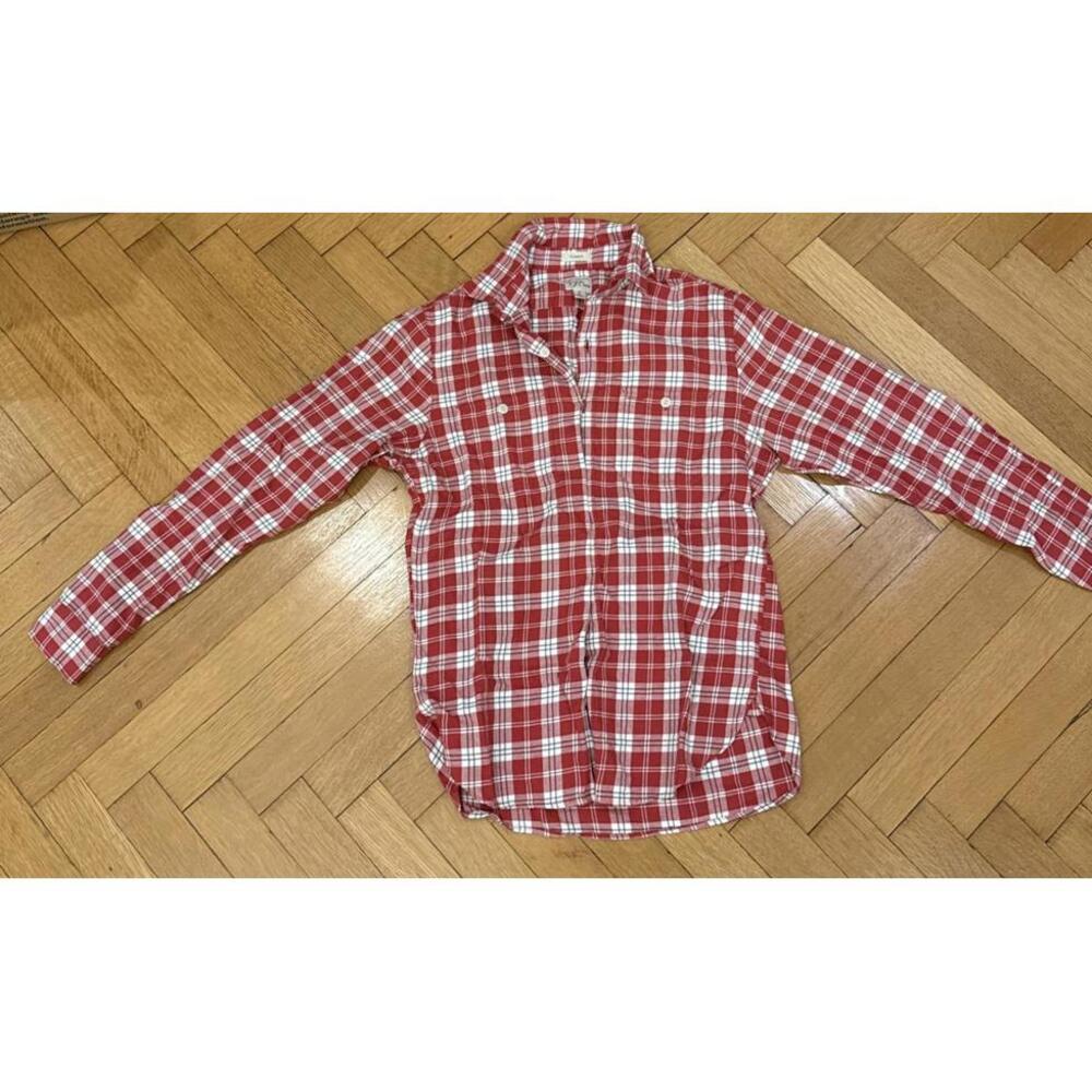 J.Crew Classic Red and White Plaid Casual Shirt - Size Small